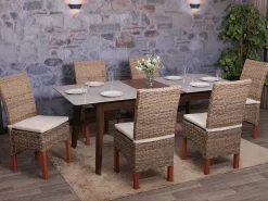 Silla de comedor Var (set de 2), con cojín de asiento