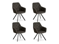 Silla de comedor 59x88x57 cm antracita eames