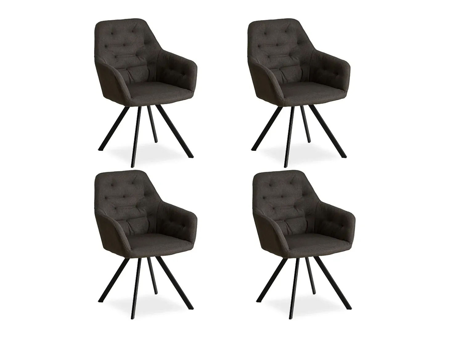Silla de comedor 59x88x57 cm antracita eames