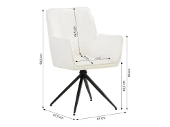 Silla de comedor 61x92,5x57,5 cm blanco
