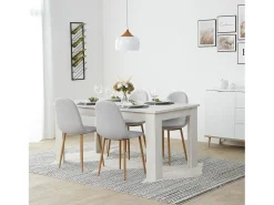 Silla de comedor 44x88x45,5 cm gris Eames