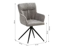 Silla de comedor 57x89x60 cm gris moderno silla huevo lino