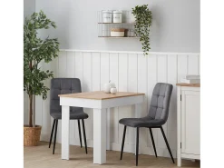 Silla de comedor 43.5x88x50 cm gris Eames