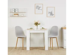 Silla de comedor 44x88x45,5 cm gris Eames