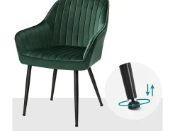 Silla de comedor 60x60x84 cm verde
