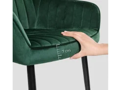 Silla de comedor 60x60x84 cm verde