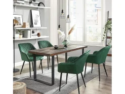 Silla de comedor 60x60x84 cm verde