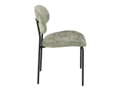Silla de diseño AKOZ con tejido suave de alta gama y estructura de acero negro mate-Color Marrón