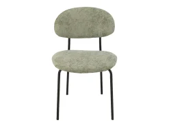 Silla de diseño AKOZ con tejido suave de alta gama y estructura de acero negro mate-Color Marrón