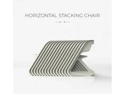 Silla de diseño apilable para bares, fiestas y eventos públicos plástico Nest - Gris