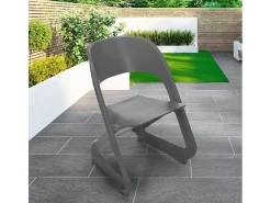 Silla de diseño apilable para bares, fiestas y eventos públicos plástico Nest - Gris