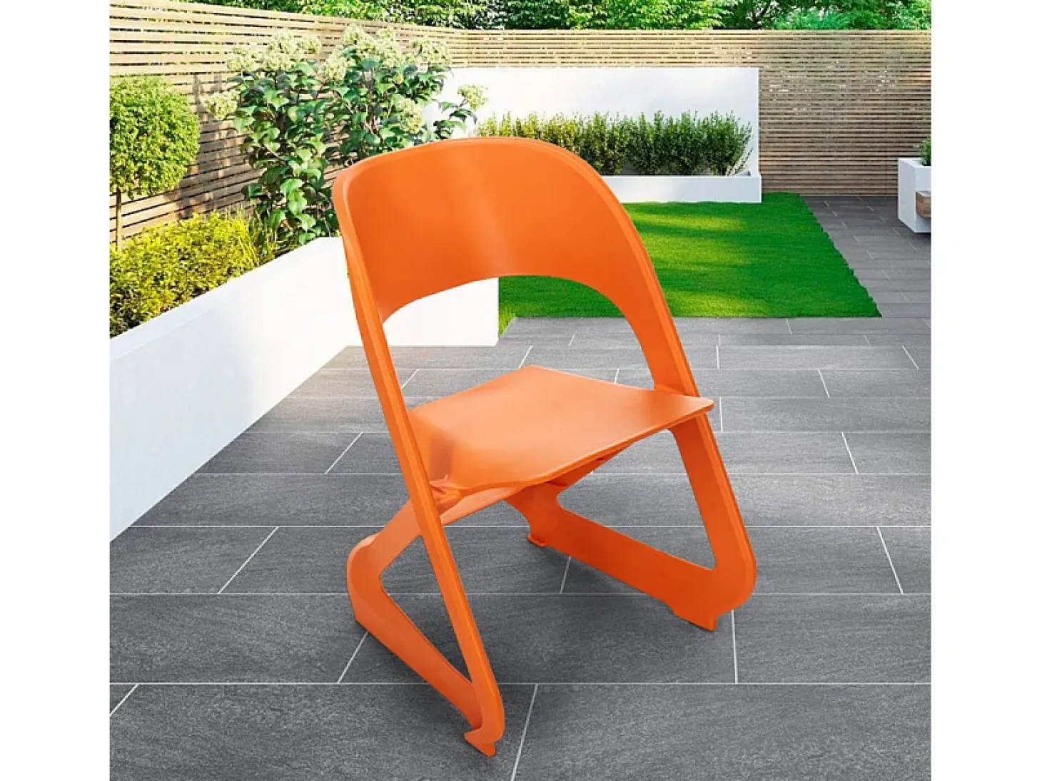 Silla de diseño apilable para bares, fiestas y eventos públicos plástico Nest - Naranja