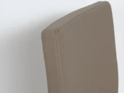 Silla de diseño Artemis en piel sintética con patas entrelazadas antracita-Color Marrón claro