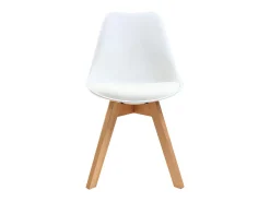 Silla de diseño blanco lote de 4 PAULINE