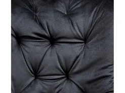 Silla de diseño Brino tapizada en metal y terciopelo negro