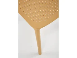 Silla de diseño de polipropileno naranja claro Samba