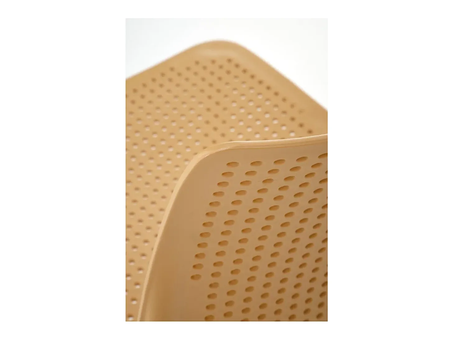 Silla de diseño de polipropileno naranja claro Samba