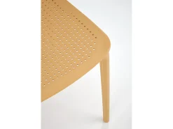 Silla de diseño de polipropileno naranja claro Samba