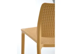 Silla de diseño de polipropileno naranja claro Samba