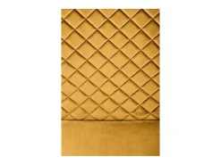 Silla de diseño de terciopelo amarillo con pata en U de metal negro VIDAR