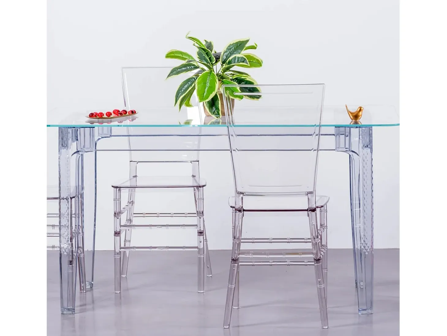 Silla de diseño en policarbonato transparente - Ghost - Transparente