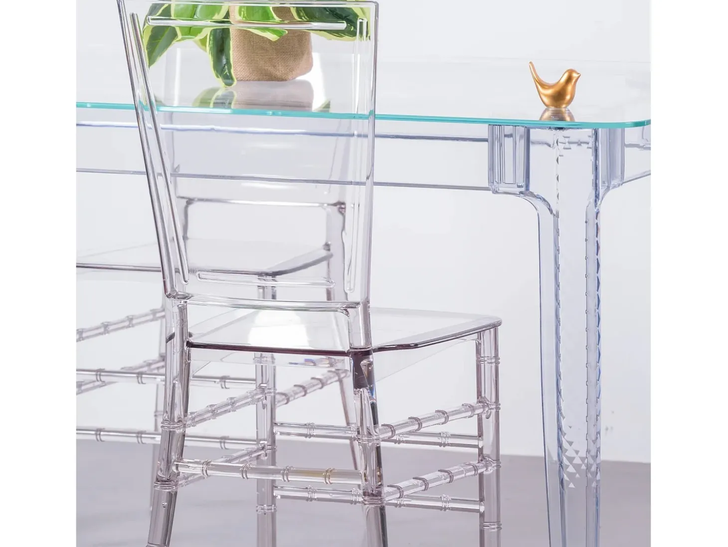 Silla de diseño en policarbonato transparente - Ghost - Transparente