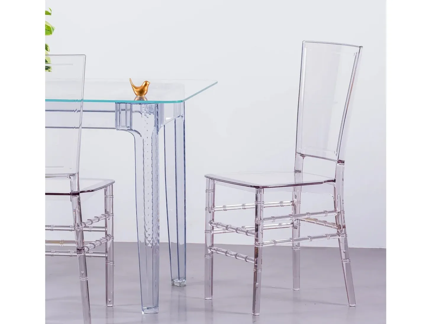 Silla de diseño en policarbonato transparente - Ghost - Transparente