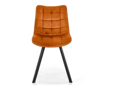 Silla de diseño en tejido canela con patas de metal Liberty negro