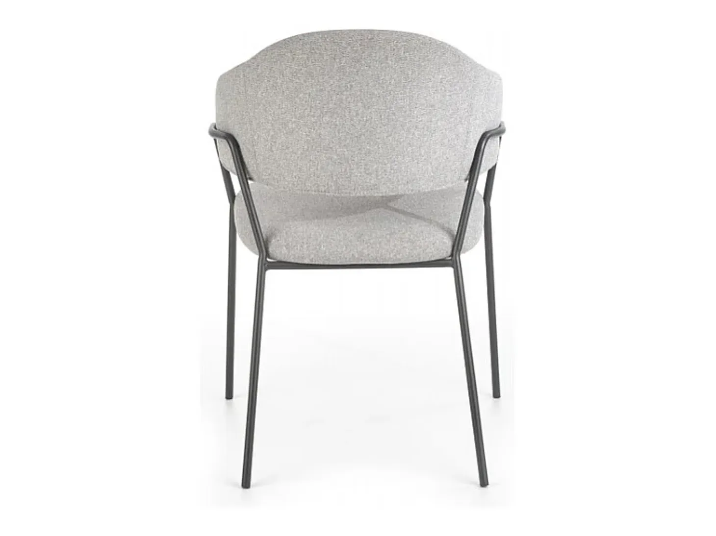 Silla de diseño en tejido gris claro y estructura de acero Cardiff negro