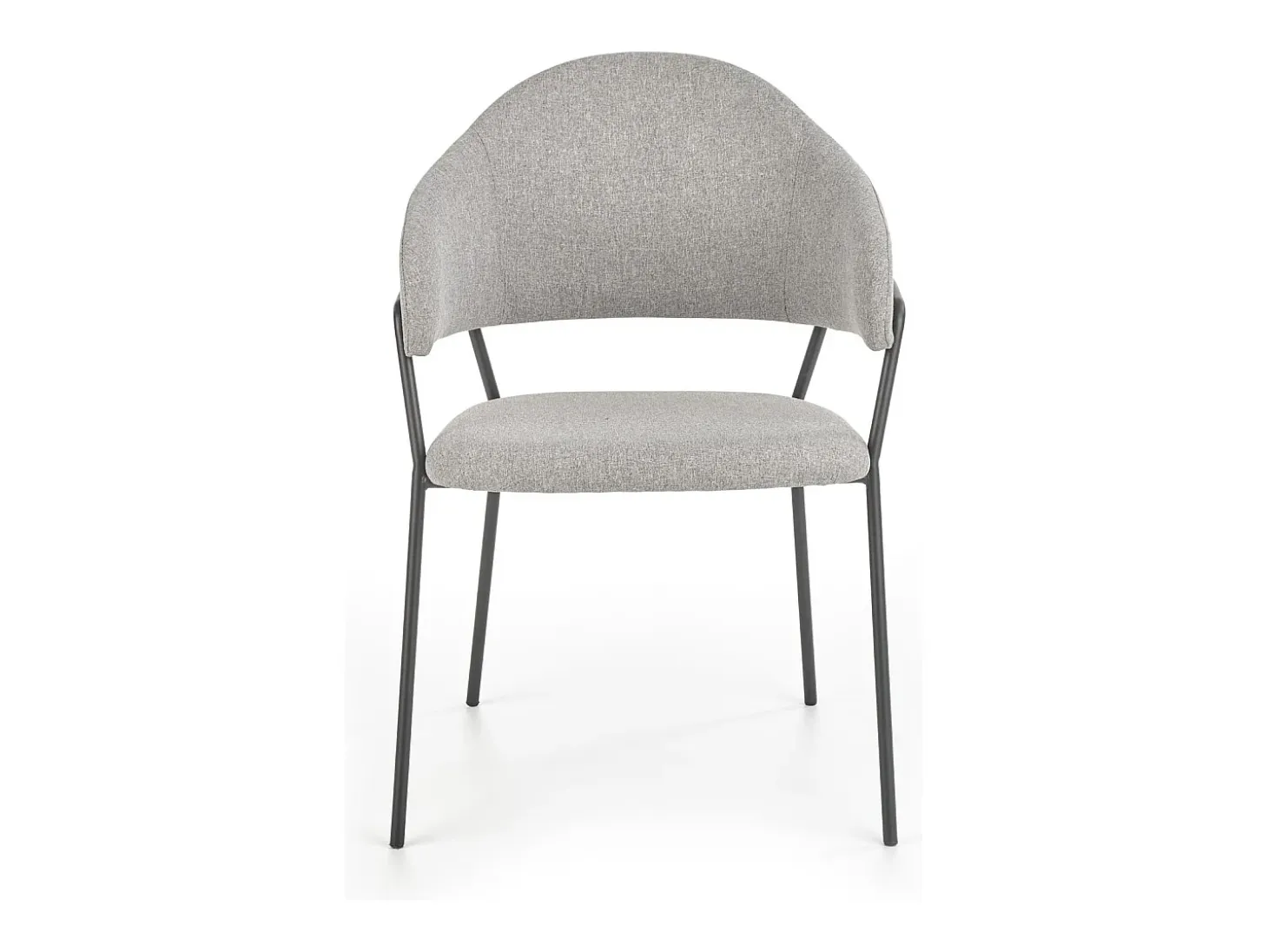 Silla de diseño en tejido gris claro y estructura de acero Cardiff negro