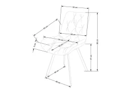 Silla de diseño giratoria de terciopelo azul Brino