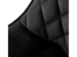 Silla de diseño Jovil de metal y terciopelo negro