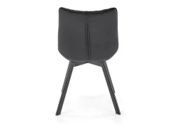 Silla de diseño Jovil de metal y terciopelo negro