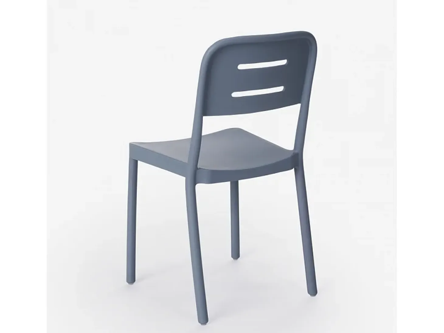 Silla de diseño moderno de polipropileno para bar, cocina, restaurante y jardín Mose - Gris claro