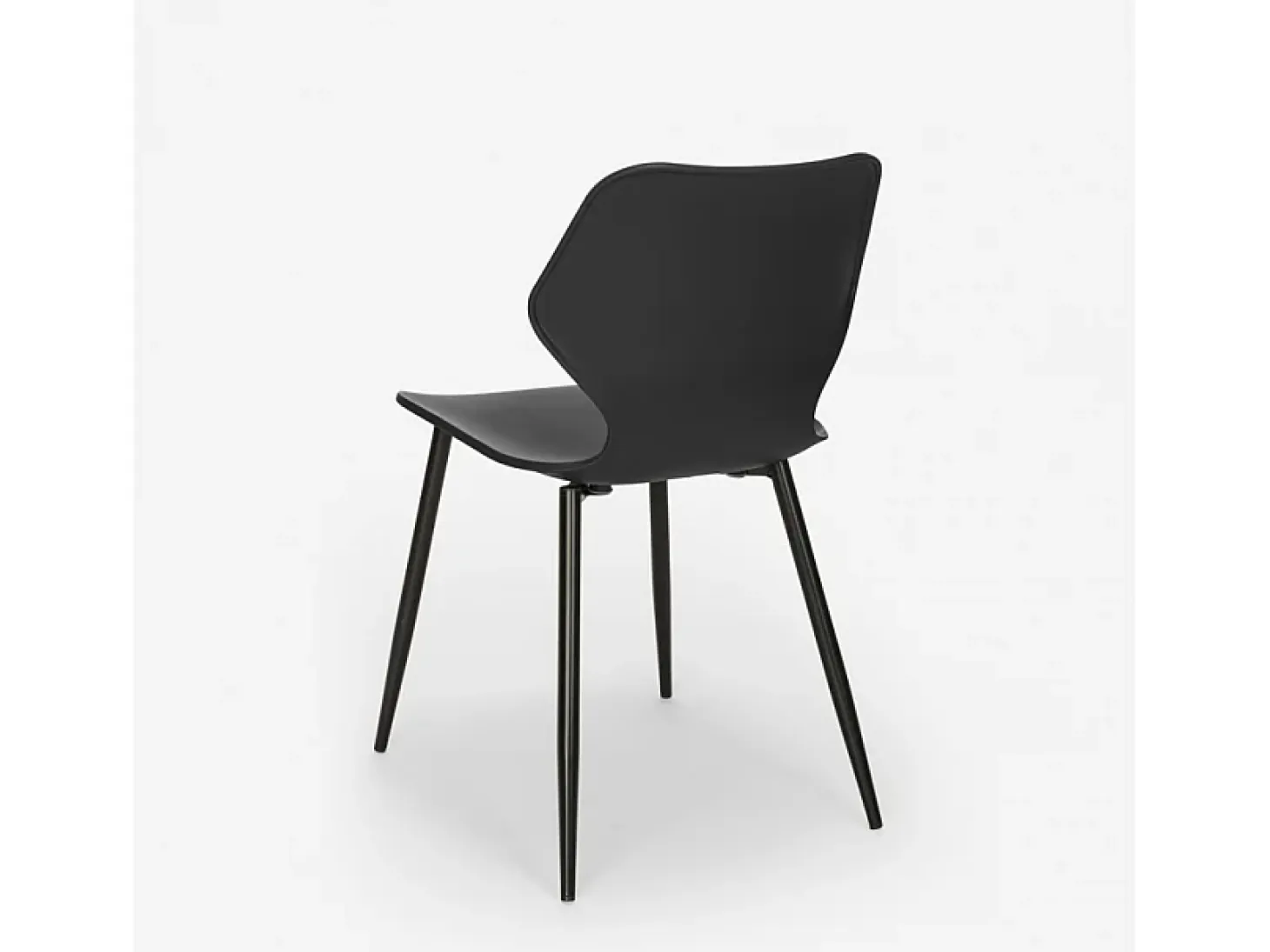 Silla de diseño moderno metal polipropileno restaurante comedor Ladysmith - Negro