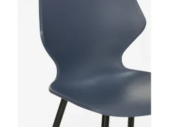 Silla de diseño moderno metal polipropileno restaurante comedor Ladysmith - Azul Marino