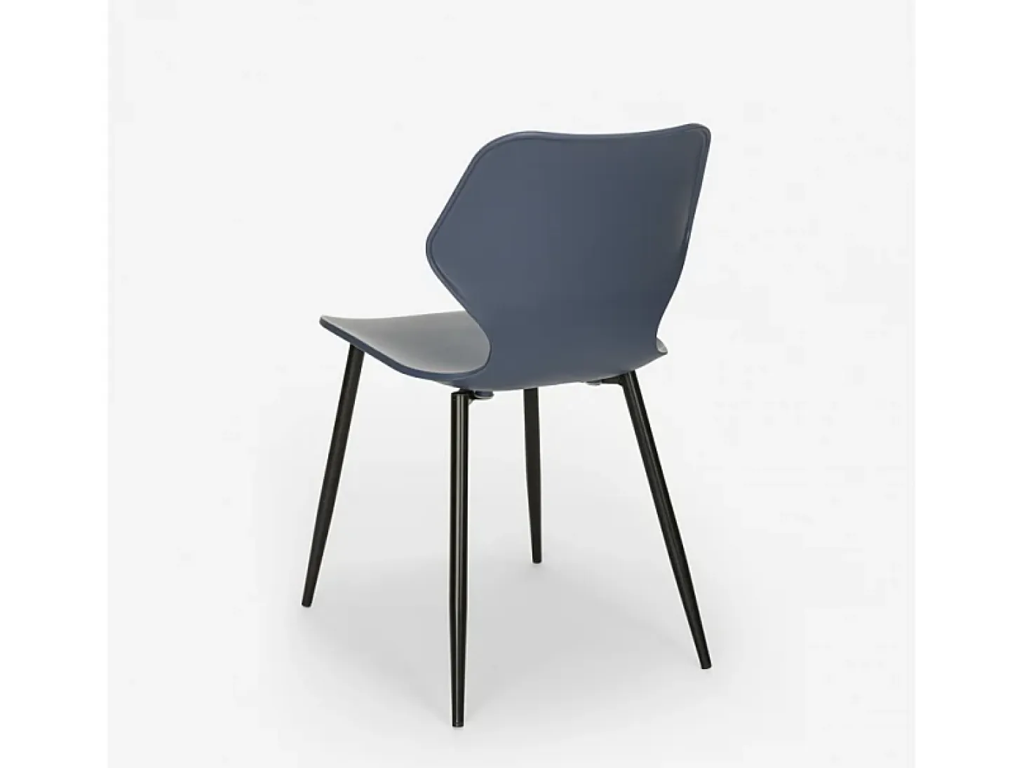 Silla de diseño moderno metal polipropileno restaurante comedor Ladysmith - Azul Marino