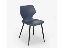 Silla de diseño moderno metal polipropileno restaurante comedor Ladysmith - Azul Marino