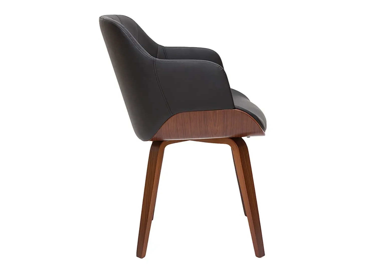 Silla de diseño negra con nogal LUCIEN