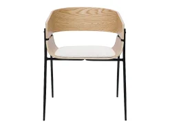 Silla de diseño negra y madera oscura WESS