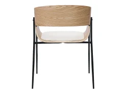 Silla de diseño negra y madera oscura WESS