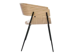 Silla de diseño negra y madera oscura WESS