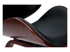 Silla de diseño negra y madera oscura WALNUT