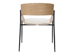 Silla de diseño negra y madera oscura WESS