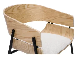 Silla de diseño negra y madera oscura WESS