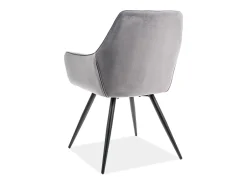 Silla de diseño Quito de terciopelo gris