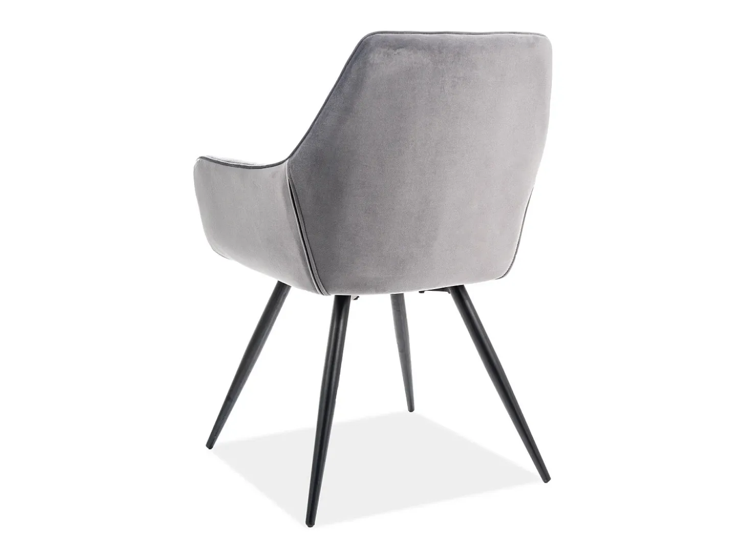 Silla de diseño Quito de terciopelo gris