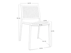 Silla de exterior Aurora en plástico rojo ladrillo, modelo confort