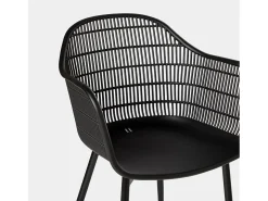 Silla de exterior de Plástico Negro 86 x 62- Layna
