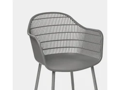 Silla de exterior de Plástico Gris 85 x 62- Soren